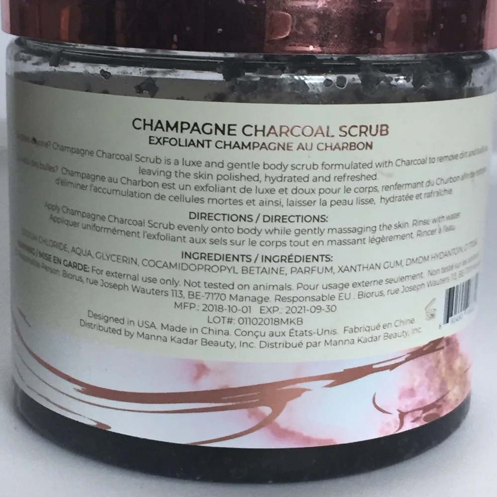 Manna Kadar Exfoliating Charcoal Scrub RELAX Champagne